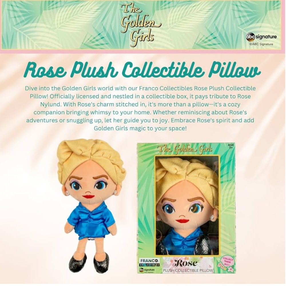 The Golden Girls ROSE Bedding Plush Pillow New - Picture 7 of 13